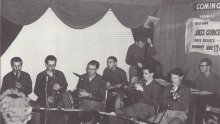 The Octet. Bill Smith, Paul Desmond, Dave Van riedt, Cal Tjader, Ron Crotty, Dick Collins, Bob Collins and Dave Brubeck